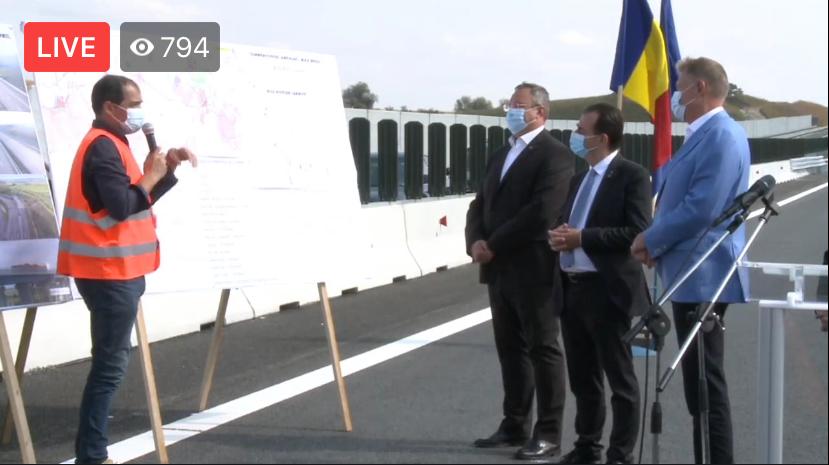 Klaus Iohannis, la deschiderea tronsonului de autostradă Iernut-Chețani: Infrastructura din România a rămas mult în urmă
