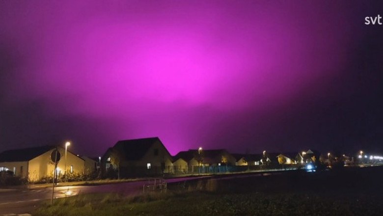 Fenomen bizar: Cerul de culoare violet