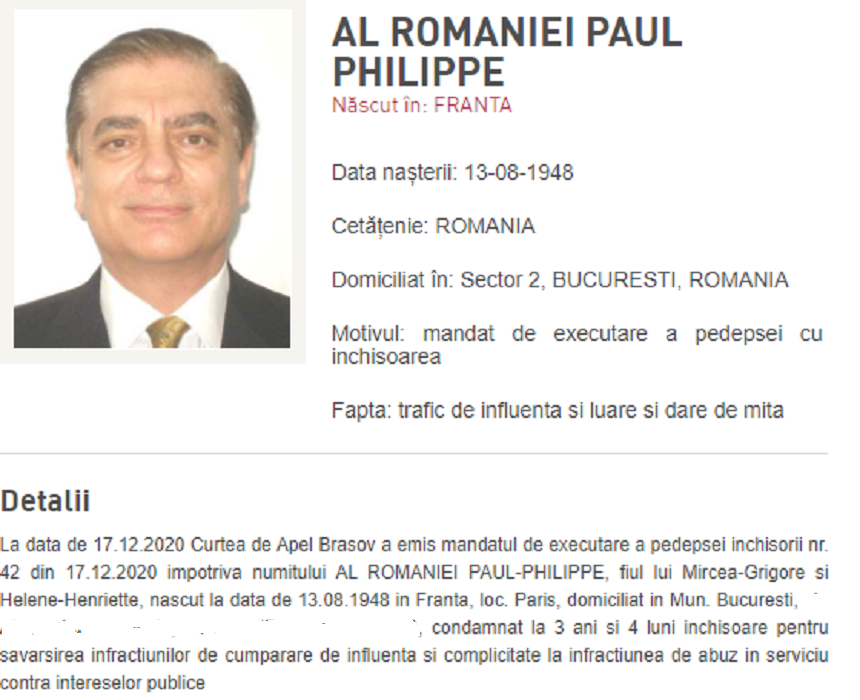 Paul al României a fost reținut la Paris. Era dat în urmărire din 2020