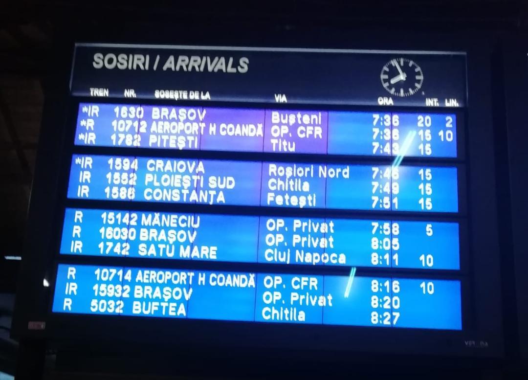 Întârzierile trenurilor pe magistrala București – Constanța s-au redus la 10 – 15 minute