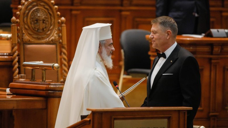 Klaus Iohannis și Patriarhul Daniel