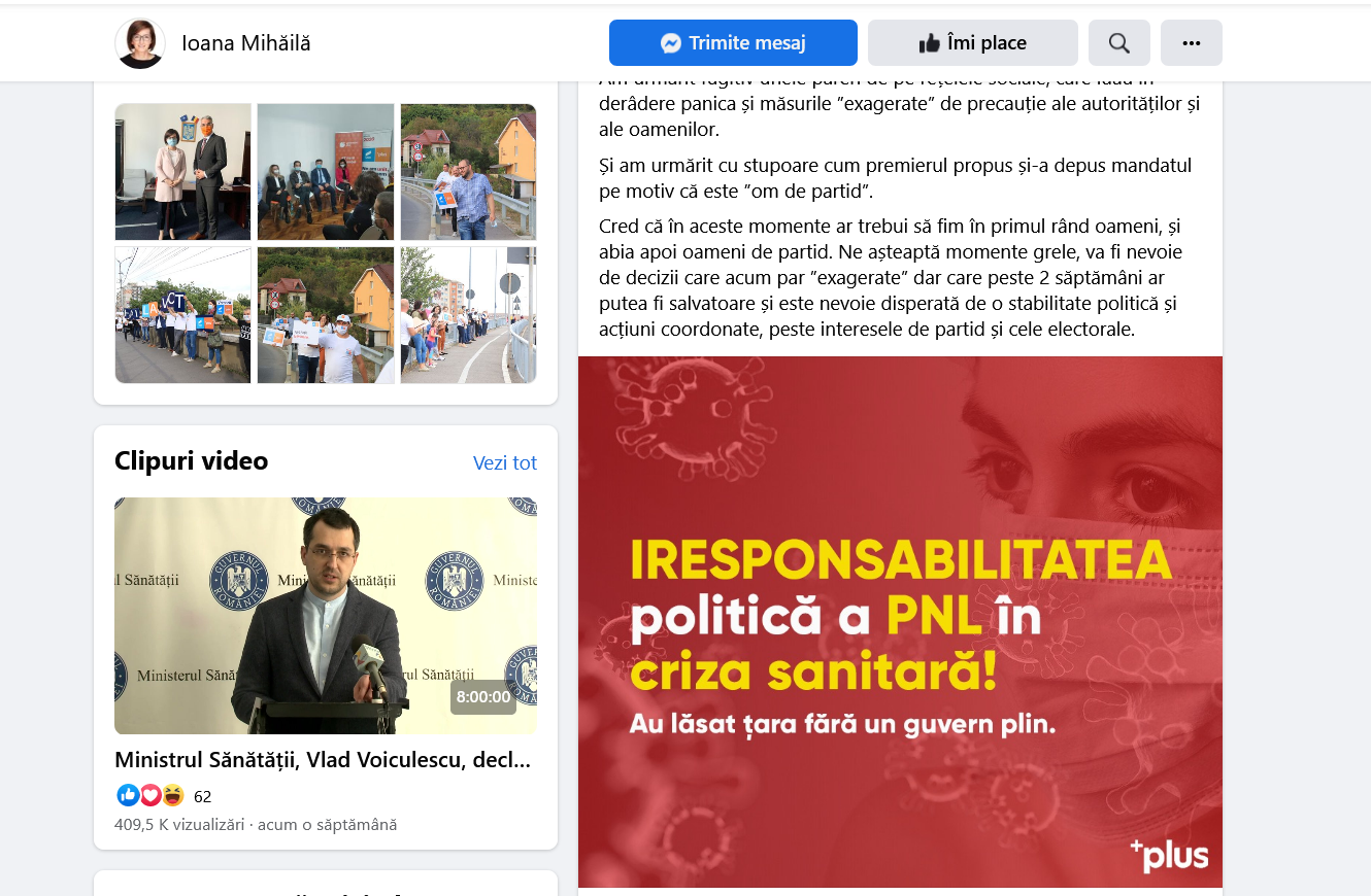 Ioana Mihăilă, ministrul Sănătății, taxa PNL drept „iresponsabil” la începutul crizei sanitare. Criticile la adresa lui Cîțu