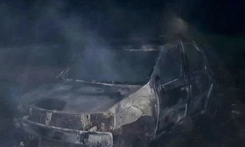 Giurgiu: Un șofer a turat mașina până a luat foc