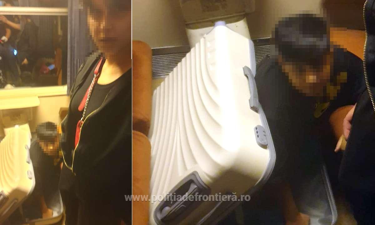 O româncă transporta în bagaj un adolescent. Ce le-a spus polițiștilor