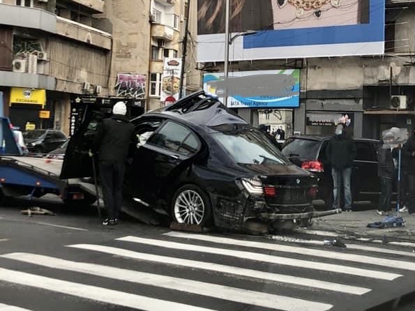 Accident în centrul Bucureștiului, șoferul era beat și drogat