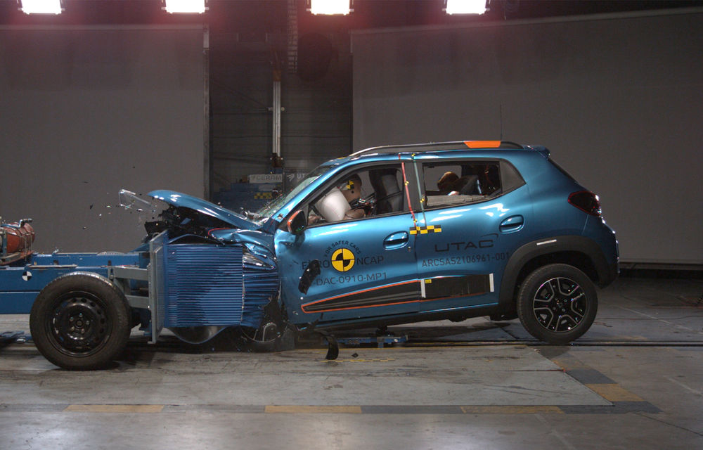 Dacia Spring a primit doar o stea la testele de siguranță NCAP, iar Renault Zoe, niciuna VIDEO