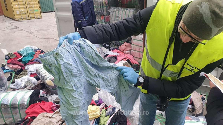 7 de tone de haine rupte și murdare aduse din Canada, găsite în Portul Constanța