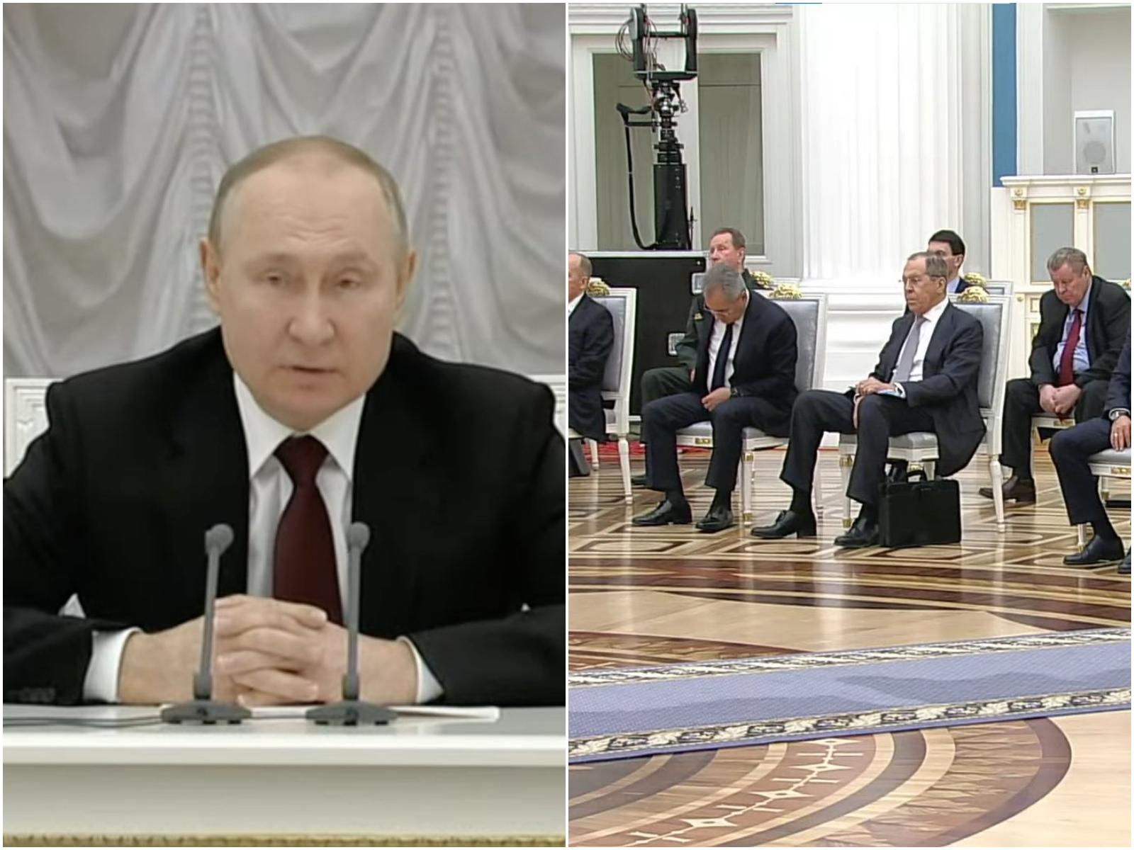 Putin mărește distanța. A ajuns la 20 de metri față de oficialii ruși