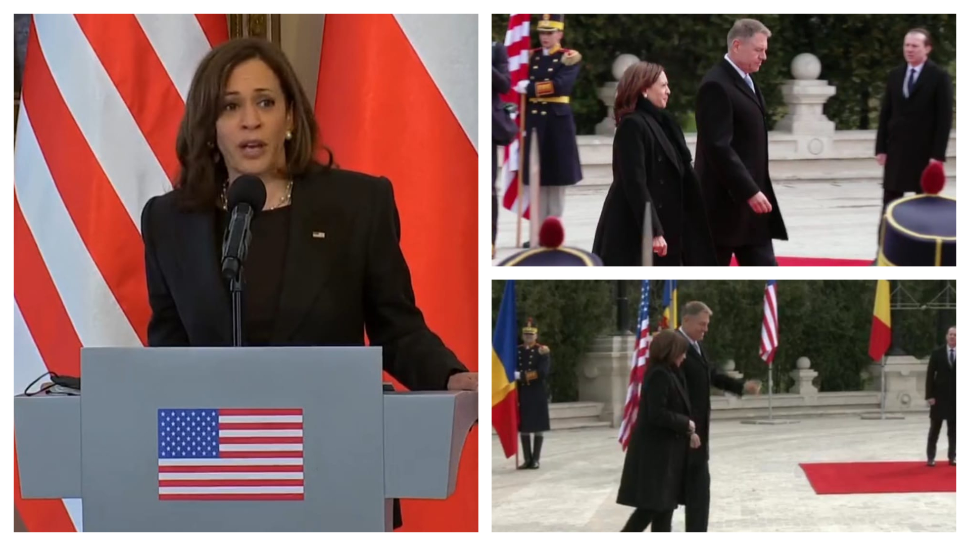 La Cotroceni: Vicepreședintele SUA Kamala Harris și președintele Iohannis, declarațiile de presă comune (VIDEO)