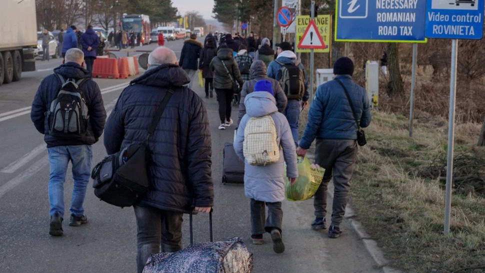 Haos la intrarea refugiaților din Ucraina în punctele de frontieră din România
