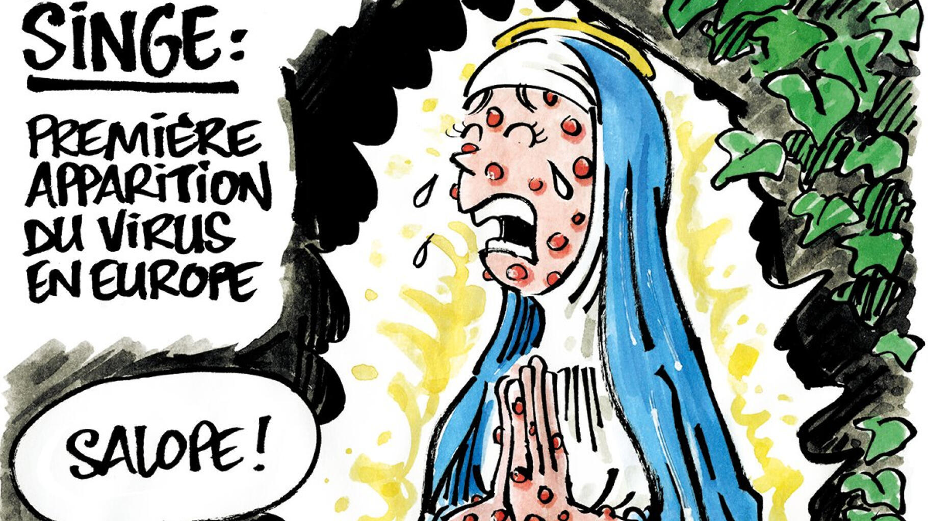 „Charlie Hebdo” vine cu o caricatură ”abjectă” a Fecioarei Maria