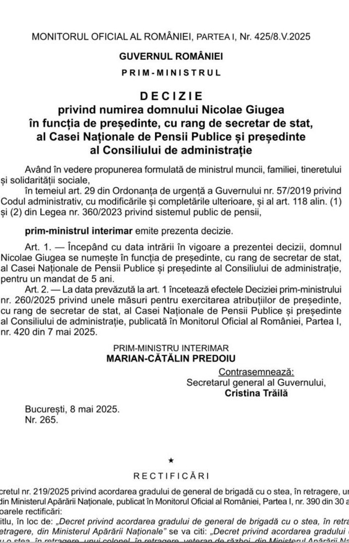 Casa Națională de Pensii are un nou director!