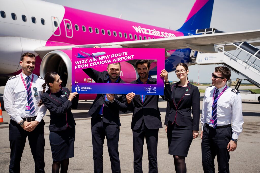 Wizz Air a mărit numărul curselor de la Craiova. Rute noi, rute redeschise și frecvențe crescute