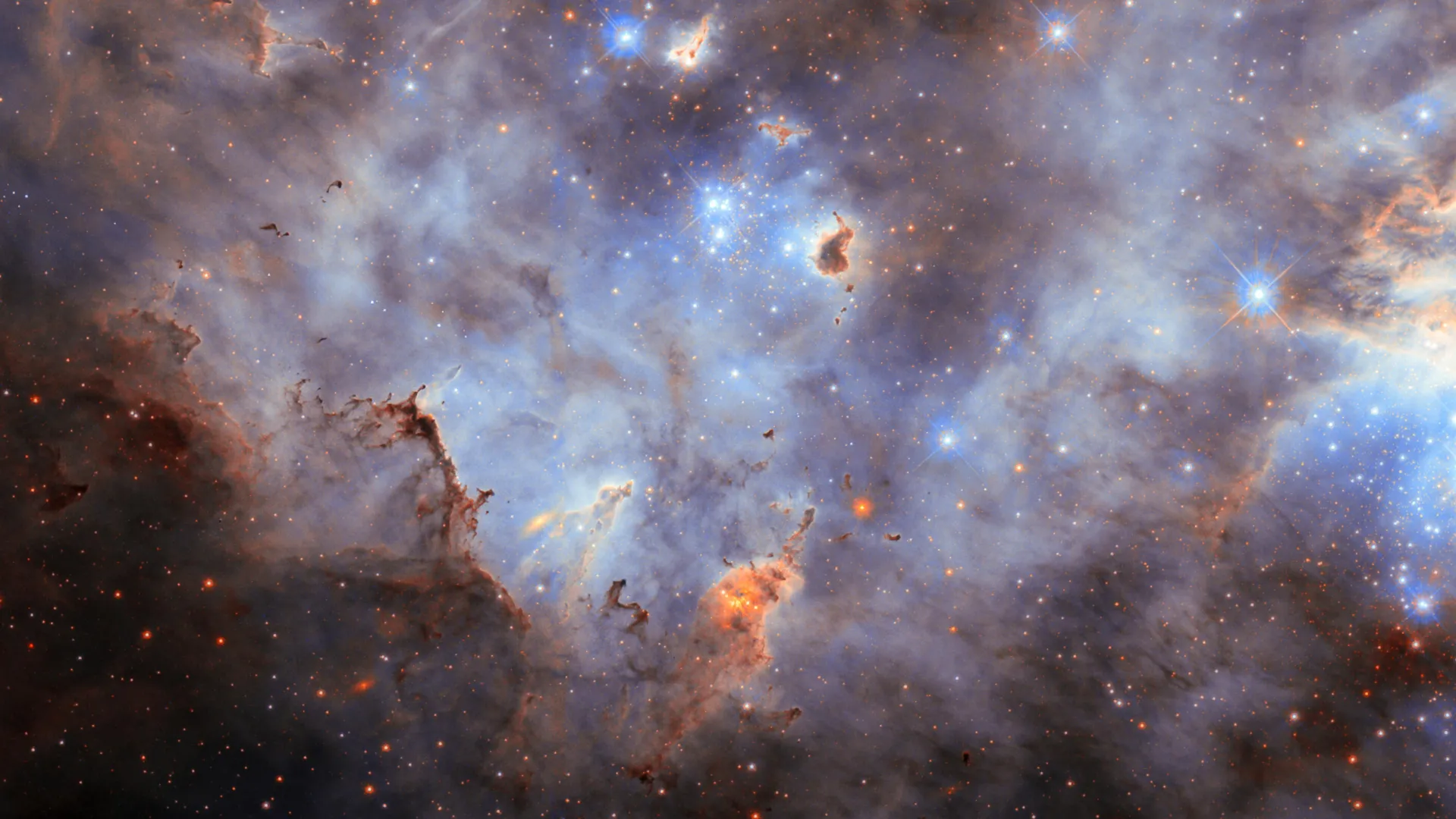 Hubble face lumină în întuneric: N11, un colț vibrant al Marelui Nor ...