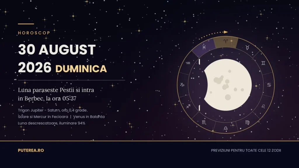 Horoscop 30 august 2026. Trei zodii au duminica de partea lor, două trebuie să frâneze