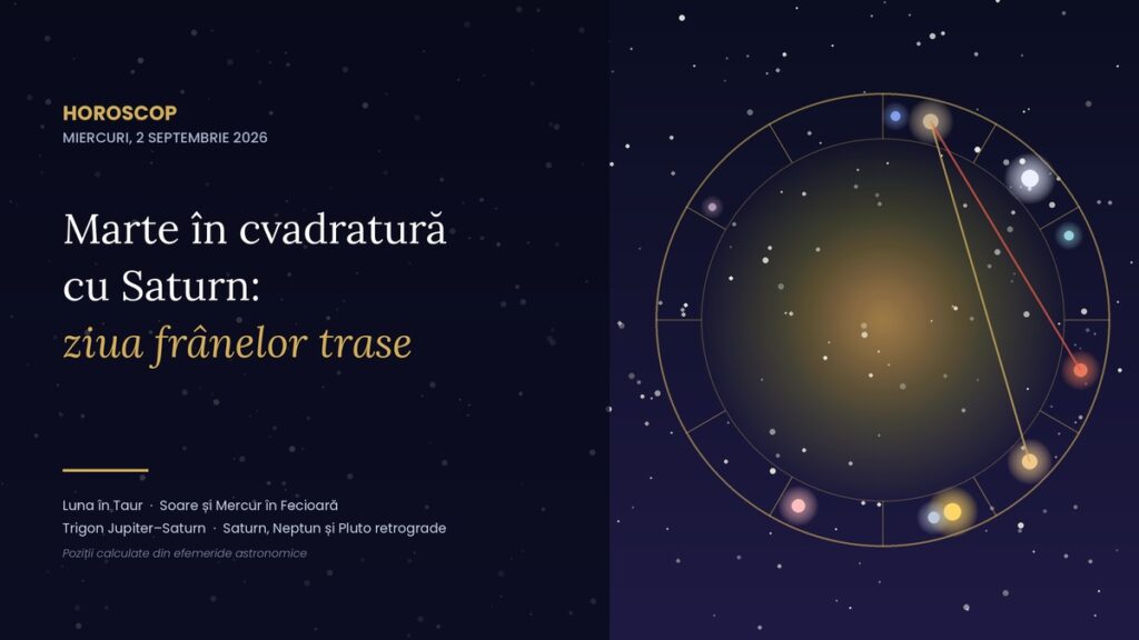 Horoscop zilnic 2 septembrie 2026: ce zodii simt cel mai tare conjuncția Soare–Mercur în Fecioară