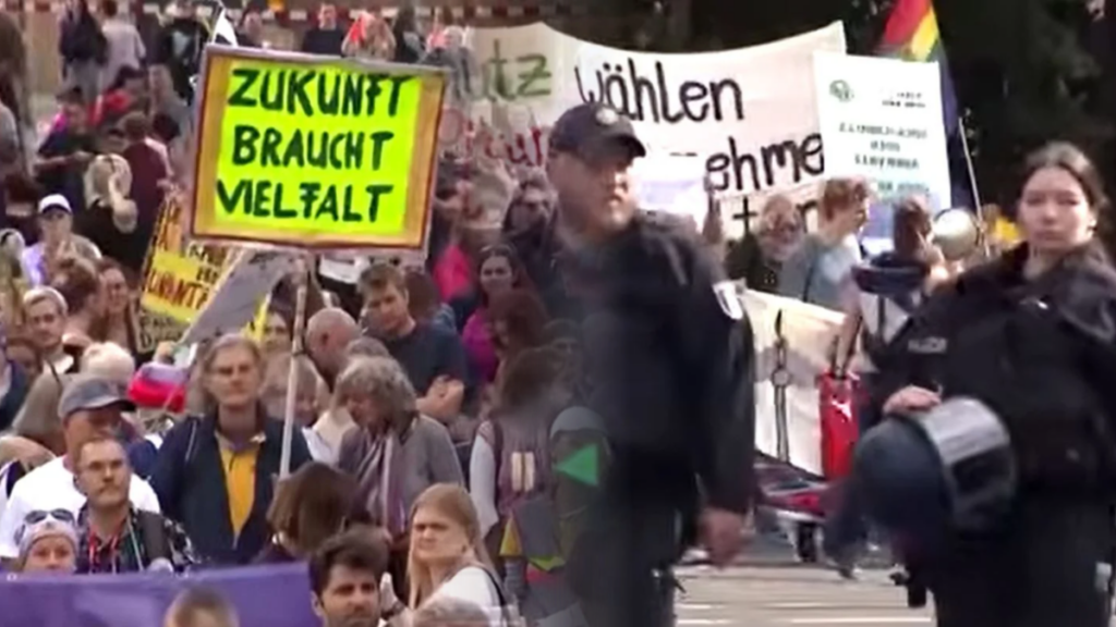 Proteste masive în Germania: 150.000 de persoane în stradă față de AfD, la o săptămână după scorul din Saxonia-Anhalt