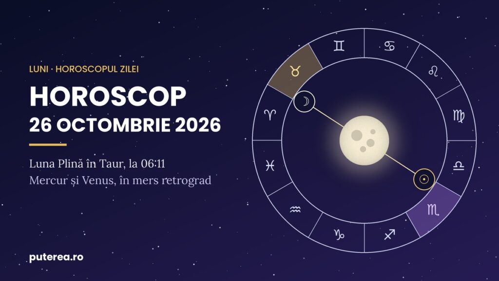 Horoscop 26 octombrie 2026: banii și relațiile vechi revin în discuție la Luna Plină